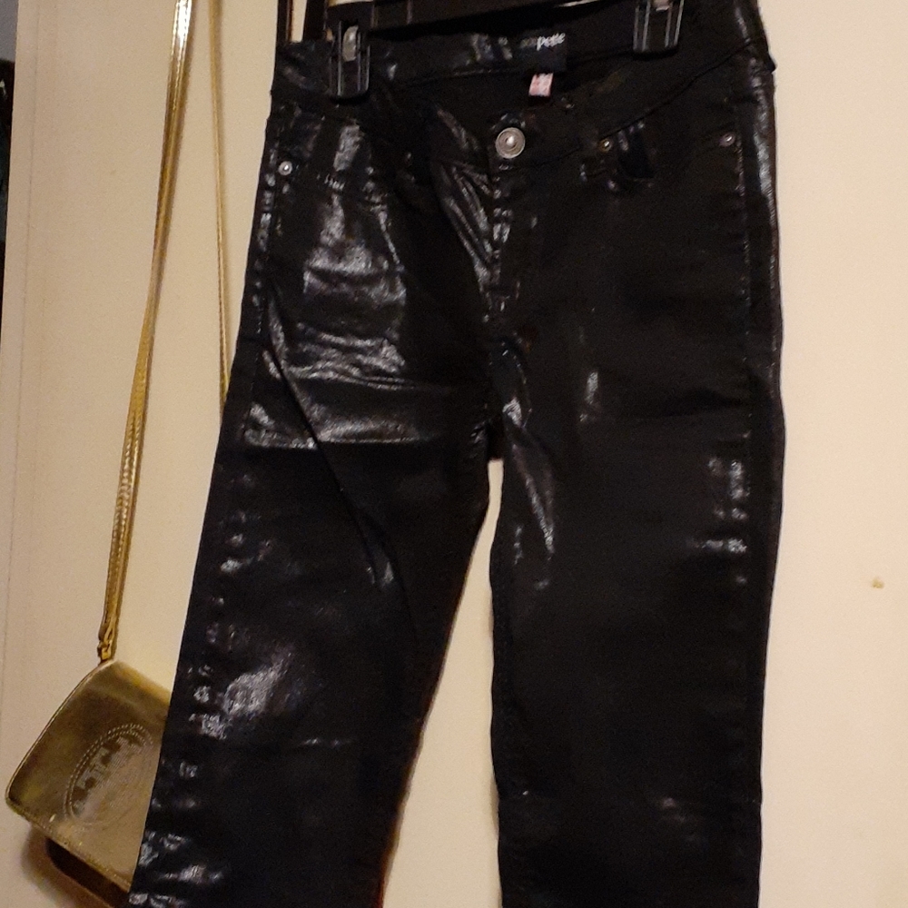 Asos petite size 4 black shimmer pants